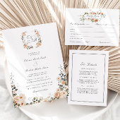 Burnt Orange Blumengarten Hochzeitsmahl Auswahl RSVP Karte