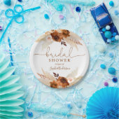 Burnt Orange Bohemisch Pampas Grass Brautparty Pappteller (Party)