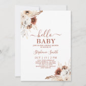 Burnt Orange Boho Baby Shower Girl Einladung (Vorderseite)