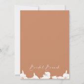 Burnt Orange Boho Bridal Brunch Brautparty Einladung (Rückseite)