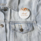 Burnt Orange Boho Fall Blumenjagd der Braut Button (Beispiel)
