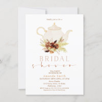 Burnt Orange Boho Floral Tee Party Brautparty