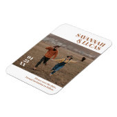 Burnt Orange Boho Foto Save the Date Magnet (Linke Seite)