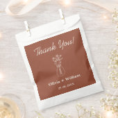 Burnt Orange Boho Gastgeschenke Hochzeiten Herz Geschenktütchen (Ausgeschnitten)