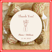 Burnt Orange Boho Gastgeschenke Hochzeiten Herz Runder Aufkleber