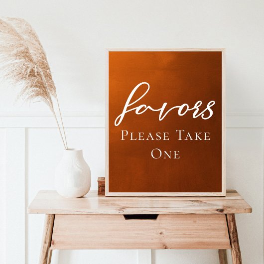 Burnt Orange Boho Herbst Hochzeitempfehlung Favori Poster