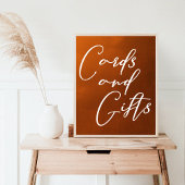 Burnt Orange Boho Herbstkarten und Geschenke Poster