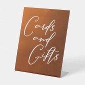 Burnt Orange Boho Herbstkarten und Geschenke Sockelschild (Vorderseite)