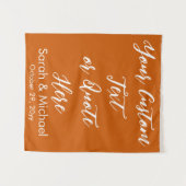 Burnt Orange Boho Hochzeitsfeier Wandteppich (Vorderseite (Horizontal))