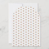 Burnt Orange Boho Minimalistisch Arched Baby Dusch Einladung (Rückseite)