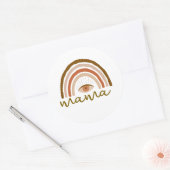 Burnt Orange Boho Rainbow eye Runder Aufkleber (Umschlag)