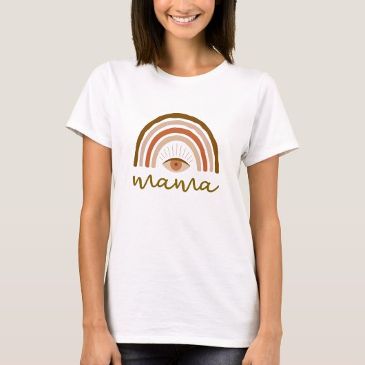 Burnt Orange Boho Rainbow eye T-Shirt (Vorderseite)