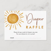 Burnt Orange Boho Sunshine Diaper Raffle Begleitkarte (Vorderseite)