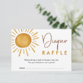 Burnt Orange Boho Sunshine Diaper Raffle Begleitkarte (Stehend Vorderseite)