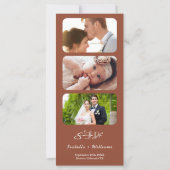 Burnt Orange Boho Terracotta Wedding retten das Da (Rückseite)