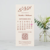 Burnt Orange Boho Terracotta Wedding retten das Da (Stehend Vorderseite)