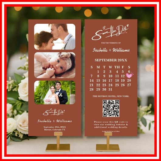 Burnt Orange Boho Terracotta Wedding retten das Da