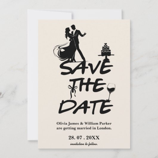 Burnt Orange Boho Terracotta Wedding retten das Da Save The Date (Vorderseite)