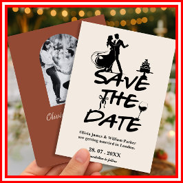 Burnt Orange Boho Terracotta Wedding retten das Da Save The Date