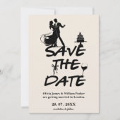 Burnt Orange Boho Terracotta Wedding retten das Da Save The Date (Vorderseite)