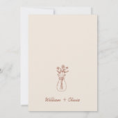 Burnt Orange Boho Wedding Einladung (Rückseite)