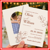 Burnt Orange Boho Wedding Einladung