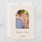 Burnt Orange Boho Wedding Einladung (Rückseite)