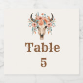 Burnt Orange Boho Western Cowboy Wedding Schaumweinetikett (Einzelnes Label)