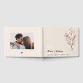 Burnt Orange Boho Wildblumen Rustikale Hochzeit Gästebuch (Voll)