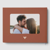 Burnt Orange Boho Wildblumen Rustikale Hochzeit Gästebuch (Rückseite)