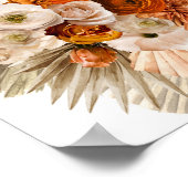 Burnt orange borundy terracotta Wedding Timeline Poster (Ecke)