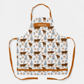 Burnt Orange Buffalo Kariertes länghorn Muster Schürze (Vorderseite)