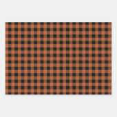 Burnt Orange Buffalo Plaid Longhorn Pattern Geschenkpapier Set (Vorderseite 3)