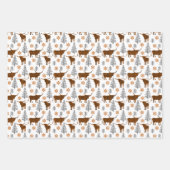 Burnt Orange Buffalo Plaid Longhorn Pattern Geschenkpapier Set (Vorderseite)