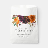 Burnt Orange Burgundy Fall Rustikale Hochzeit Geschenktütchen (Vorderseite)