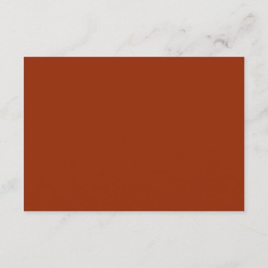 Burnt Orange Burgundy Rustic QR Code Wedding RSVP Karte (Rückseite)