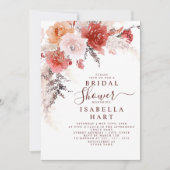 Burnt Orange Burgundy Terracotta Brautparty Inv Einladung (Vorderseite)