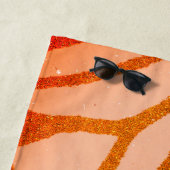 Burnt Orange Butterfly Monogram Junggeselinnen-Abs Strandtuch (Beispiel)