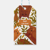 Burnt orange cat and branches Best cat dad Geschenkanhänger (Vorderseite)