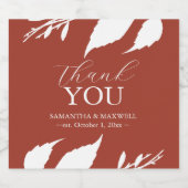 Burnt Orange Champagne Wedding Stickers Schaumweinetikett (Einzelnes Label)