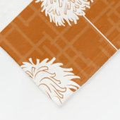 Burnt Orange Cheerleader Pom Pom Pattern Fleecedecke (Ecke)