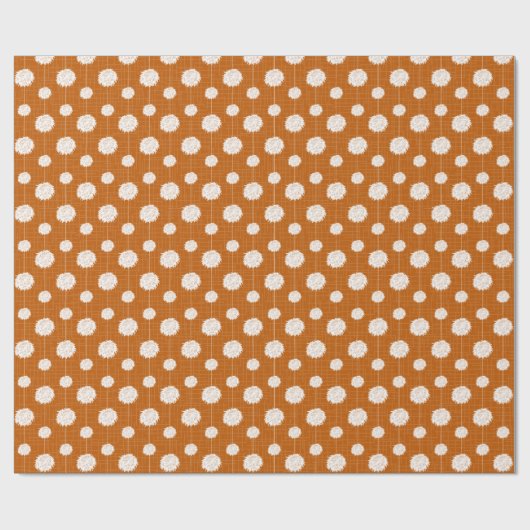 Burnt Orange Cheerleader Pom Pom Pattern Geschenkpapier (Flach)