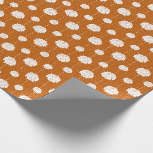 Burnt Orange Cheerleader Pom Pom Pattern Geschenkpapier (Ecke)
