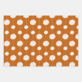 Burnt Orange Cheerleader Pom Pom Pattern Geschenkpapier Set (Vorderseite 3)