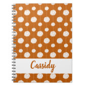 Burnt Orange Cheerleader Pom Pom Pattern Notizblock (Vorderseite)