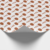 Burnt Orange Cheerleader Pom Poms & Hearts Muster Geschenkpapier (Ecke)