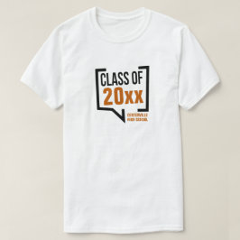 Burnt Orange Class Year Speech Bubble T-Shirt