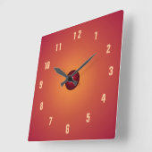 Burnt Orange Clock> Küchenuhren Quadratische Wanduhr (Winkel)