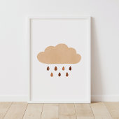 Burnt Orange Cloud Boho Kinderzimmer Decke Poster