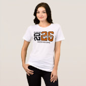 Burnt Orange Congrats Graduation Tri-Blend Shirt (Vorderseite voll)